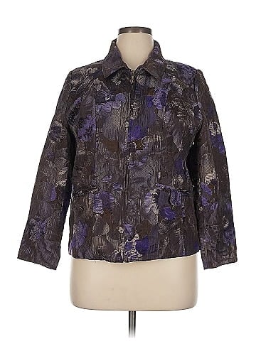 TanJay Blue Floral Tapestry Pattern Jacket (view 1)