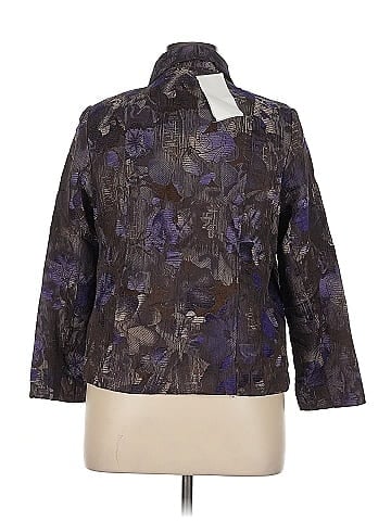 TanJay Blue Floral Tapestry Pattern Jacket (view 2)