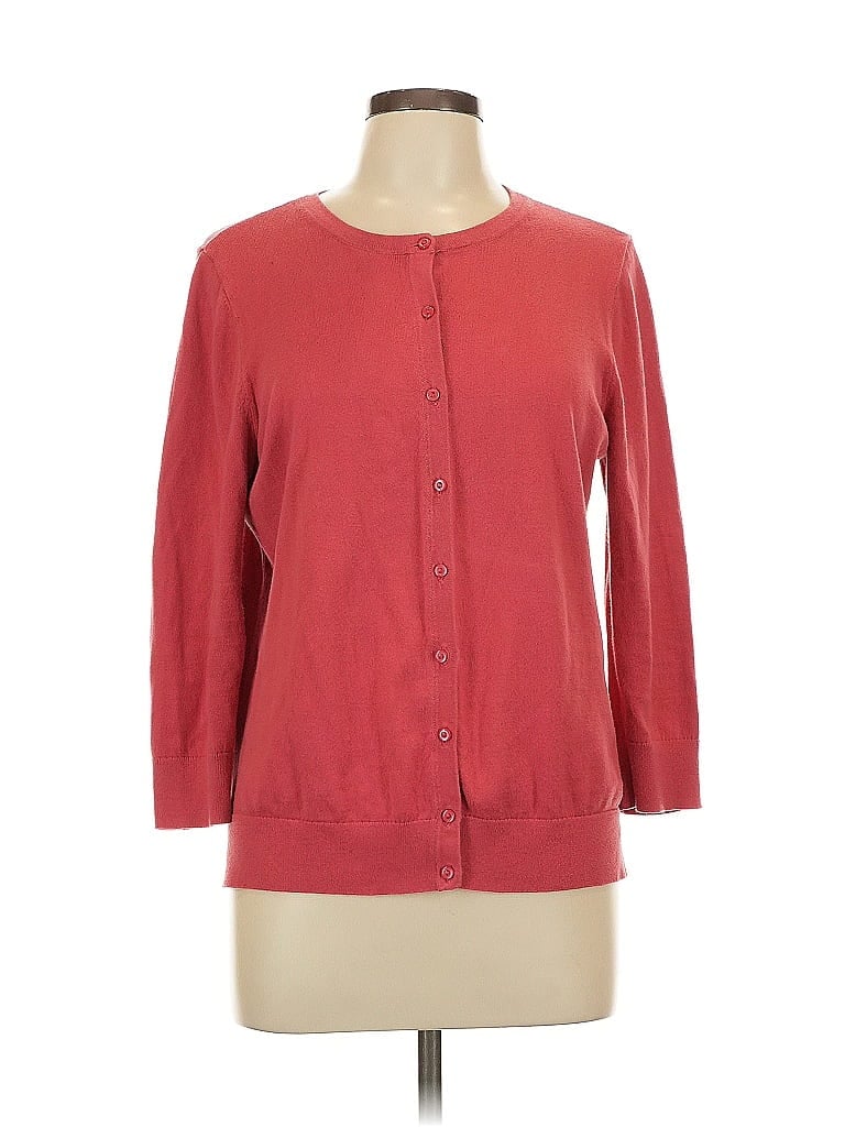 Ann Taylor LOFT Outlet 100% Cotton Red Cardigan Size L - photo 1