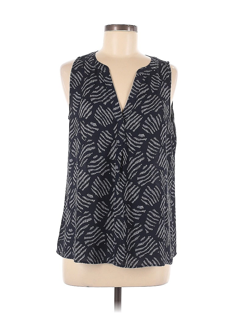 Pre-owned Ann Taylor Loft Outlet Sleeveless Blouse In Blue