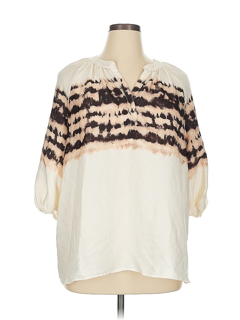 Pre-owned Simply Vera Vera Wang 3/4 Sleeve Blouse In White