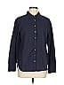Xirena 100% Cotton Solid Blue Long Sleeve Button-Down Shirt Size M - photo 1