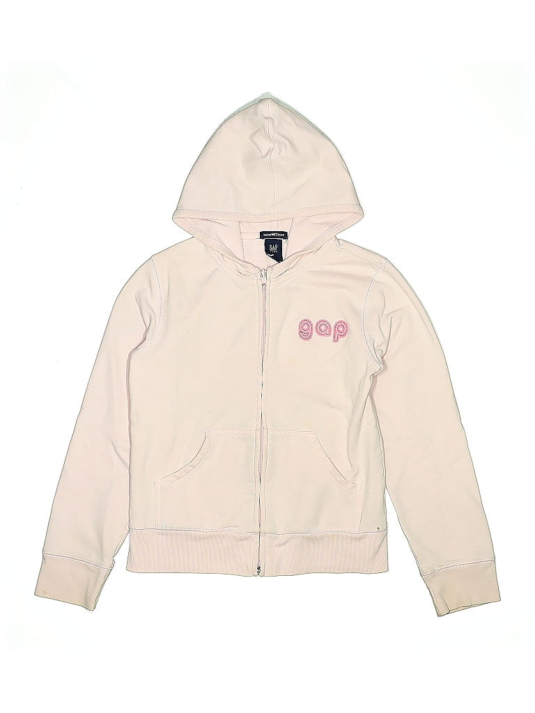 Pre-owned Gap Kids' Zip Up Hoodie In White