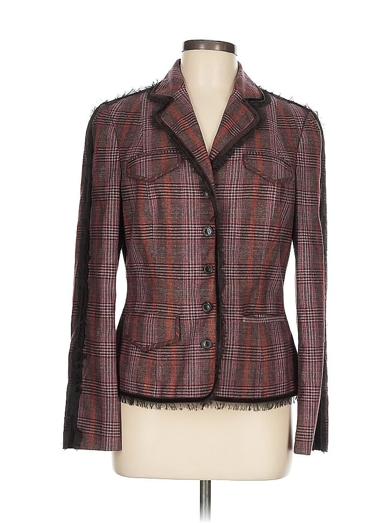 Worth Tweed Burgundy Blazer Size 8 - photo 1