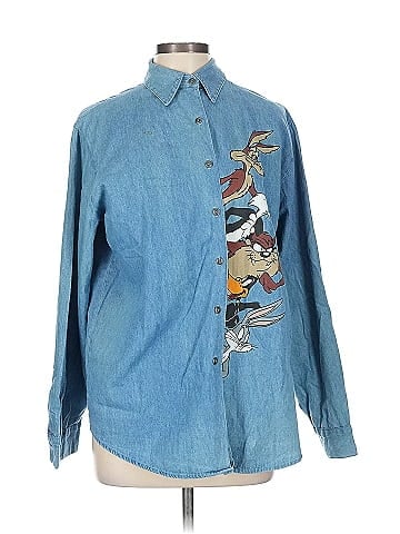Jerry Leigh Apparel 1990s Blue Denim Looney Toons Character Shirt (view 1)