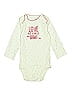 Just One You Made by Carter's 100% Cotton Print Ivory Long Sleeve Onesie 9-12 MO / 12 MO - photo 1