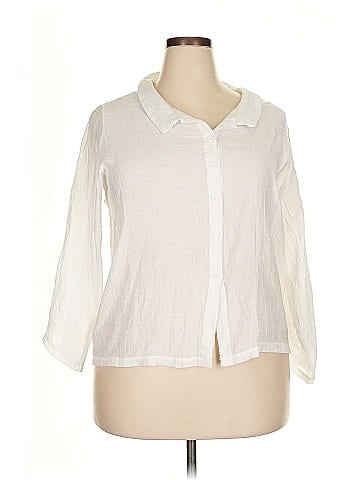 Misslook 3/4 Sleeve Button-Down Shirt (view 1)