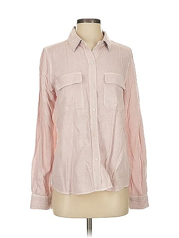 Ecru Long Sleeve Button-Down Shirt (view 1)