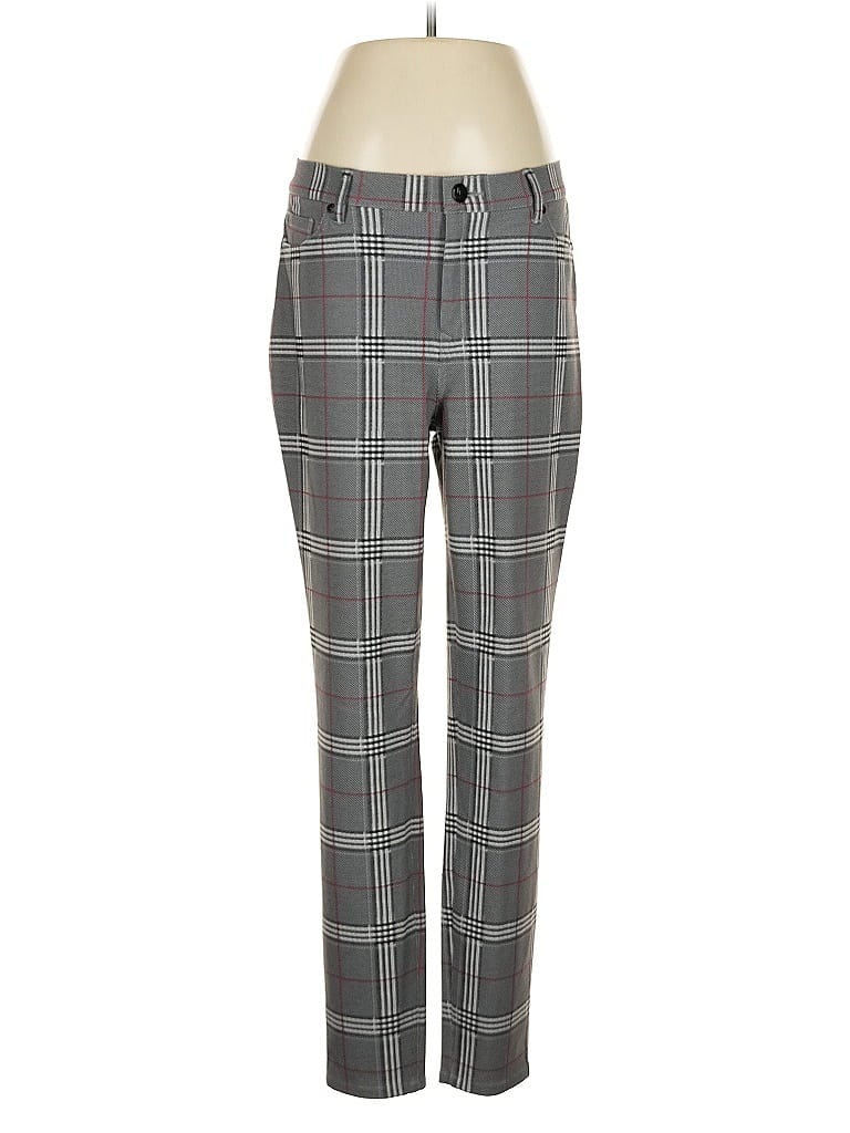 DG^2 by Diane Gilman Plaid Gray Dress Pants Size M - photo 1