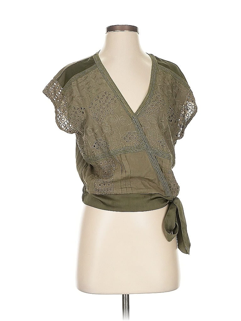 Tiny 100% Cotton Green Short Sleeve Blouse Size S - photo 1