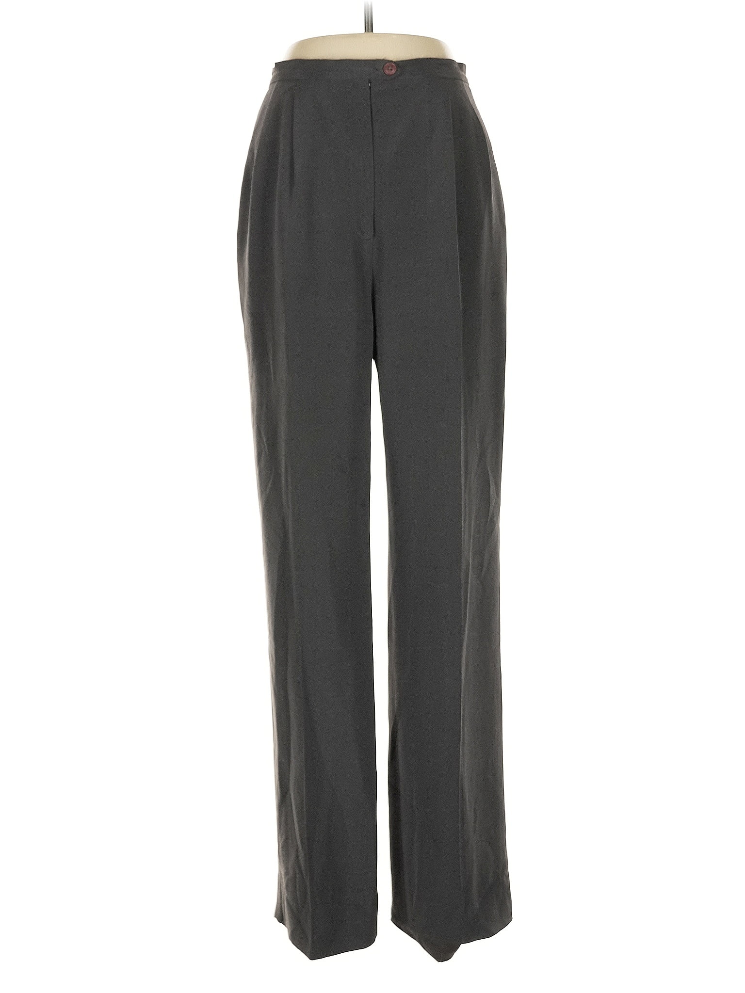 Kasper A.S.L. 100% Silk Gray Silk Pants Size 6