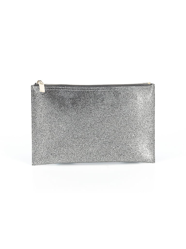 Deux Lux Metallic Solid Silver Clutch One size - photo 1