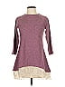 LOGO by Lori Goldstein Solid Burgundy Pullover Sweater Size XXS - photo 1