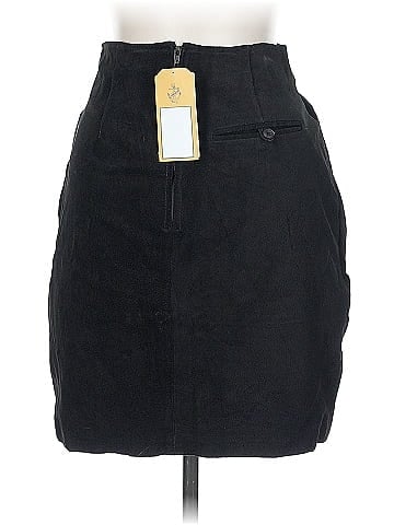 Wilsons Leather Chic Black Leather Pencil Skirt (view 2)