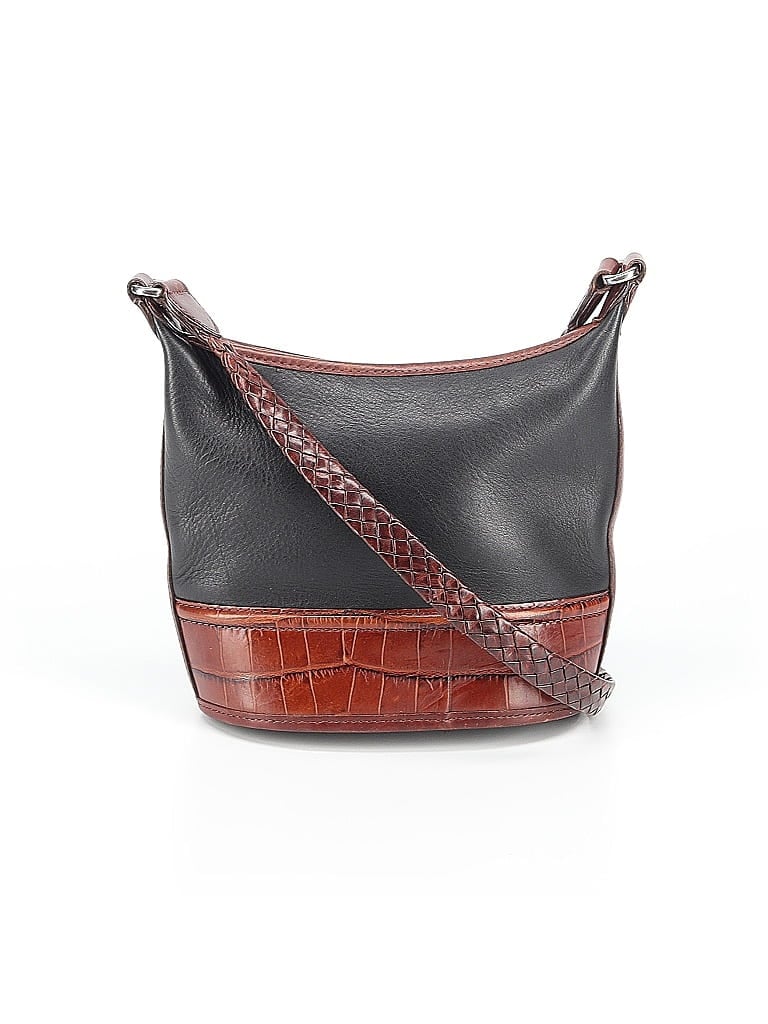 Brighton Black Leather Crossbody Bag One size - photo 1