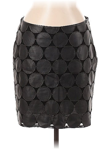 Ecru Leather Skirt (view 1)