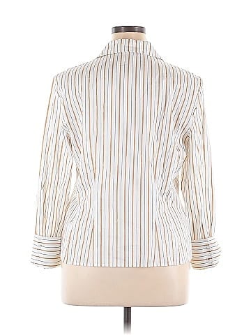 Jones New York Signature 3/4 Sleeve Button-Down Shirt (view 2)