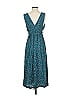 Roxy 100% Viscose Polka Dots Teal Casual Dress Size XS - photo 2