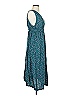 Roxy 100% Viscose Polka Dots Teal Casual Dress Size XS - photo 4