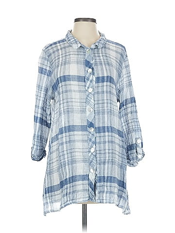 Habitat 3/4 Sleeve Button-Down Shirt (view 1)