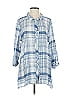 Habitat Blue 3/4 Sleeve Button-Down Shirt Size S - photo 1