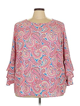 Belle By Kim Gravel 3/4 Sleeve Blouse