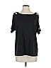 Carmen Carmen Marc Valvo Black Short Sleeve Top Size M - photo 1