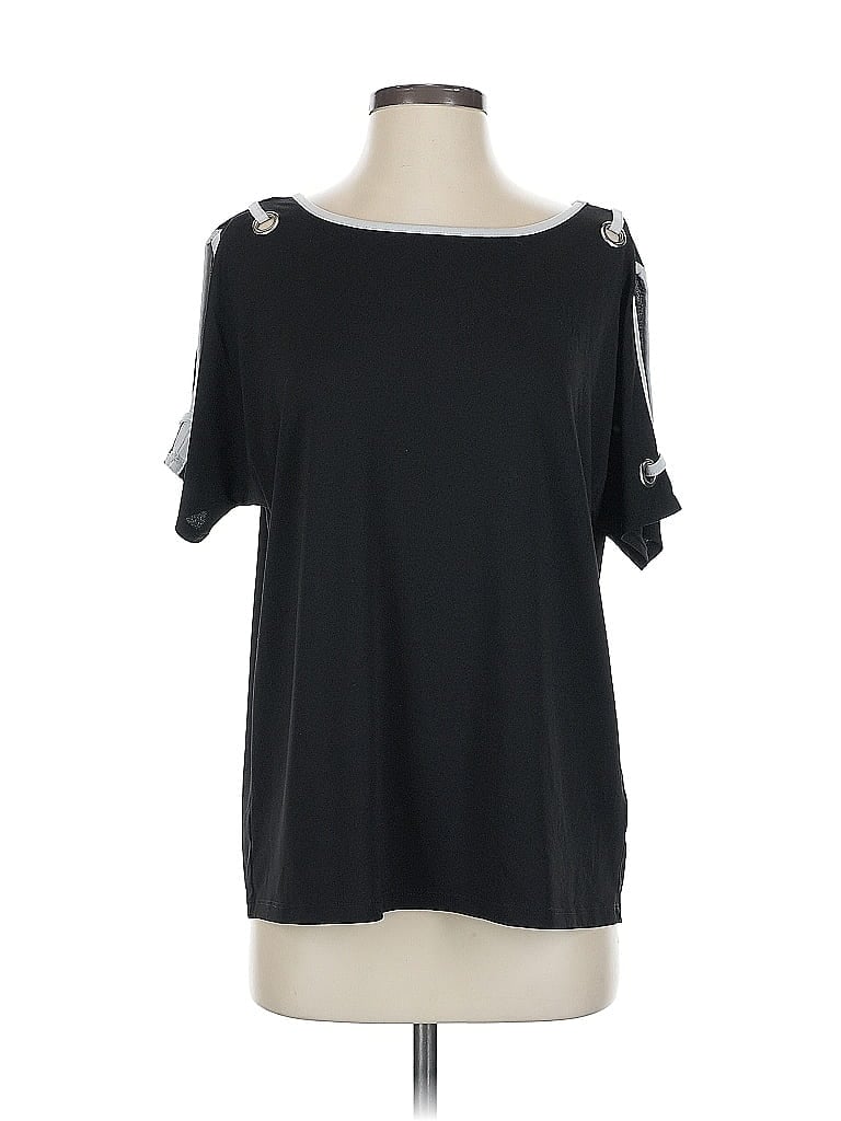 Carmen Carmen Marc Valvo Black Short Sleeve Top Size M - photo 1
