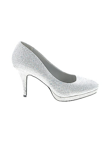 Silver Slipper Heels (view 1)
