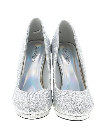 Silver Slipper Heels (view 2)