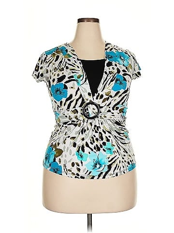BFA Classics Animal Print White Top (view 1)