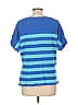 L-RL Lauren Active Ralph Lauren 100% Cotton Stripes Blue Short Sleeve T-Shirt Size L - photo 2