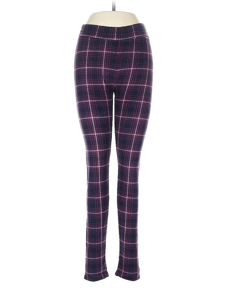 Cuddl Duds Plaid Purple Leggings Size M - photo 1