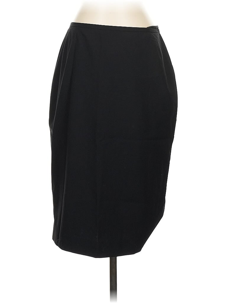 Pre-owned Lafayette 148 Wool Skirt In Black