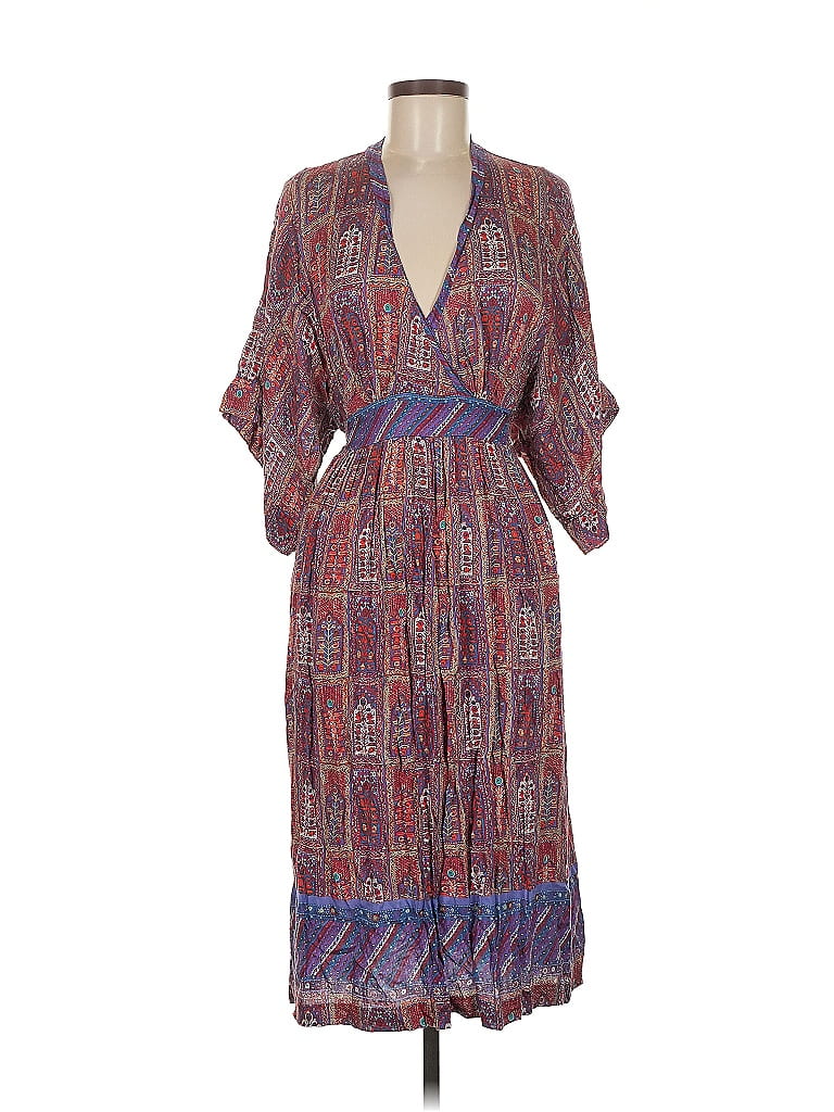 Tiny 100% Rayon Paisley Purple Casual Dress Size M - photo 1