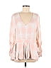 Soho JEANS NEW YORK & COMPANY 100% Rayon Pink 3/4 Sleeve Blouse Size M - photo 1