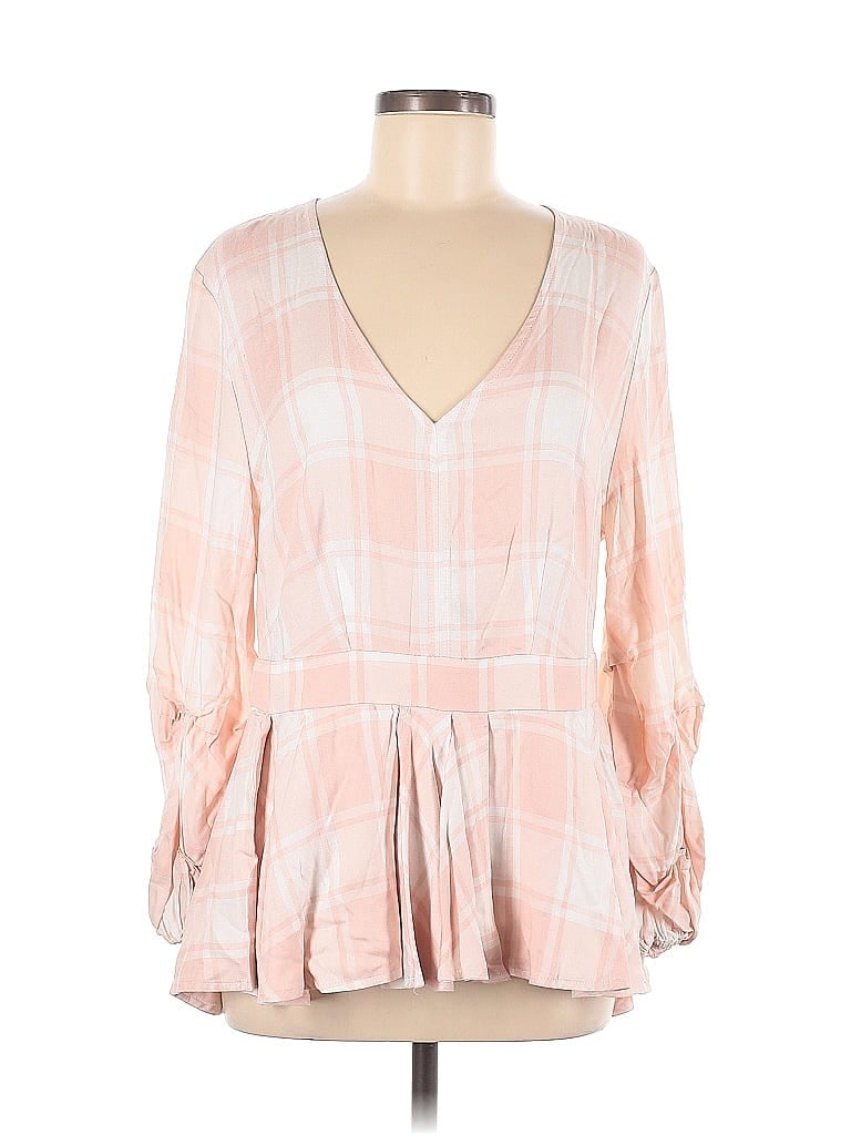Soho JEANS NEW YORK & COMPANY 100% Rayon Pink 3/4 Sleeve Blouse Size M - photo 1