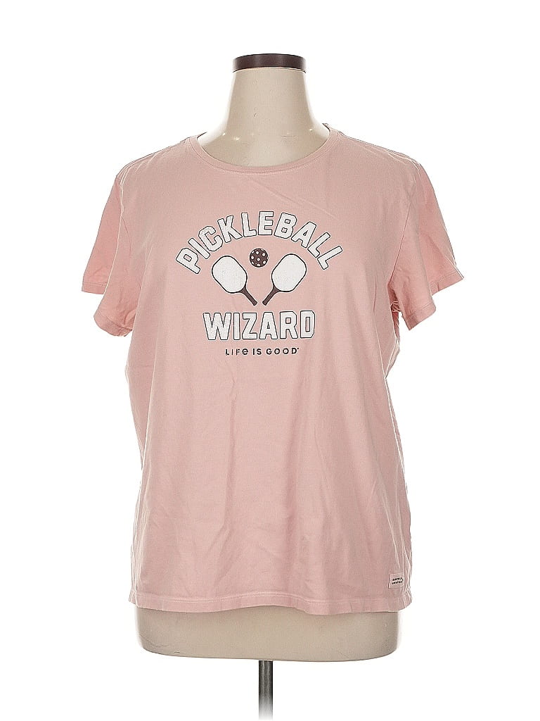 Life Is Good 100% Cotton Pink Short Sleeve T-Shirt Size XXL - photo 1