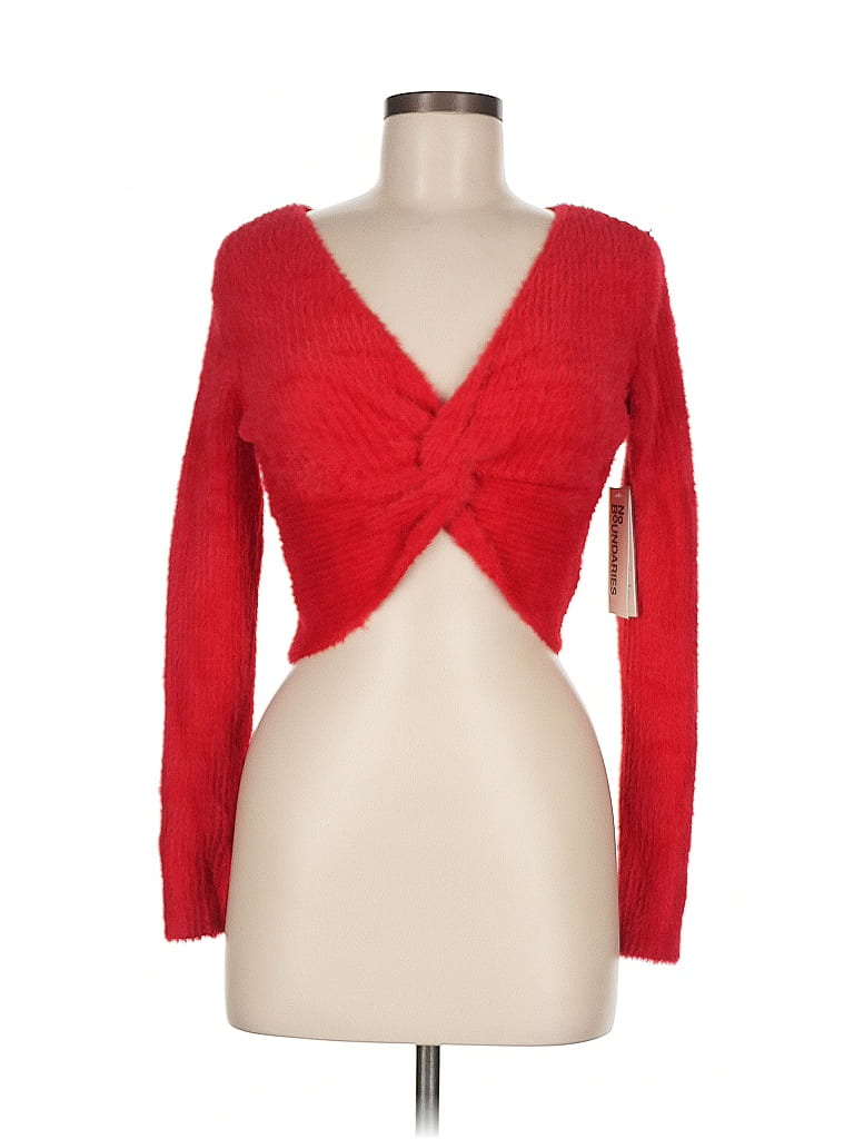 No Boundaries 100% Nylon Red Long Sleeve Top Size 8 - photo 1