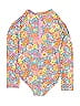 Cat & Jack Floral Pink Rash Guard Size 6 - 7 - photo 2