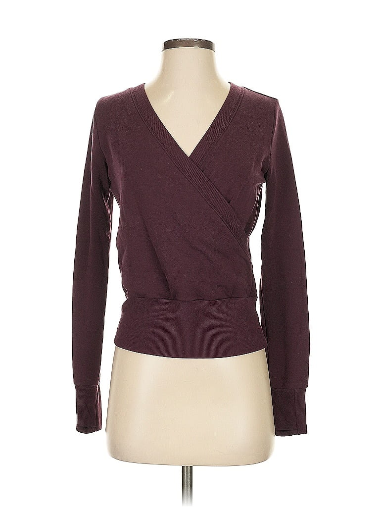 Pre-owned Athleta Sweatshirt In Burgundy