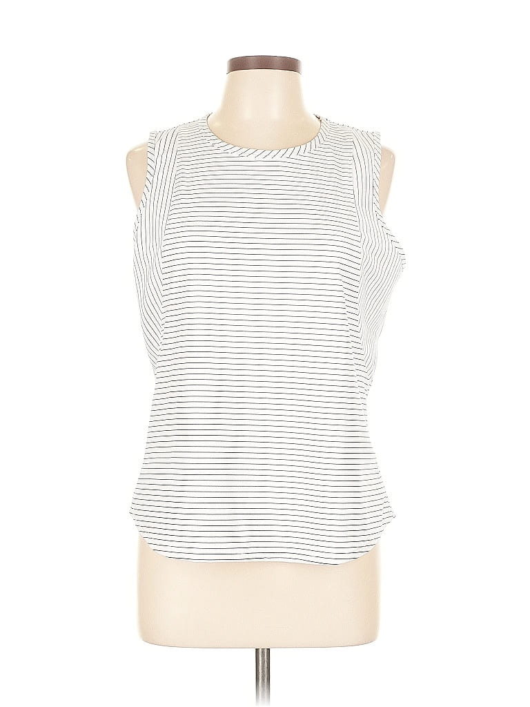 Pre-owned Sincerely Jules Sleeveless Top White Keyhole Neckline Tops