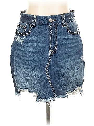 No Boundaries Denim Skirt (view 1)