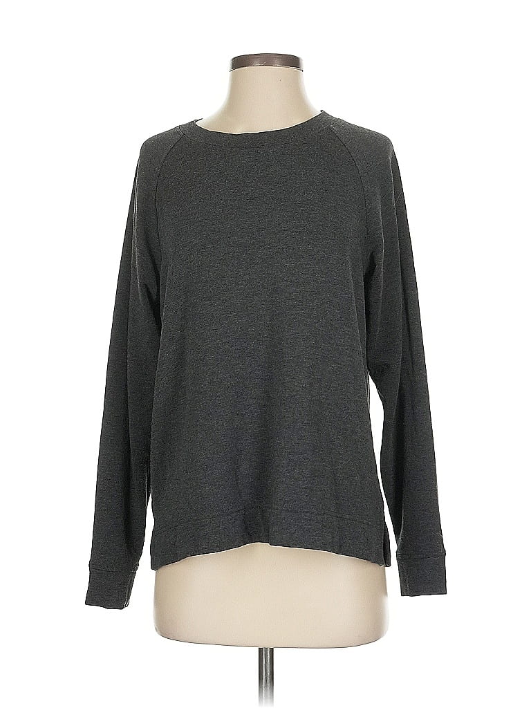 Lou & Grey Gray Black Pullover Sweater Size S - photo 1