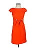 David Meister 100% Cotton Solid Orange Casual Dress Size 2 - photo 1
