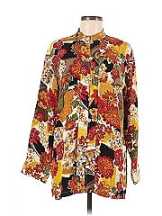 Chico's Design Long Sleeve Silk Top