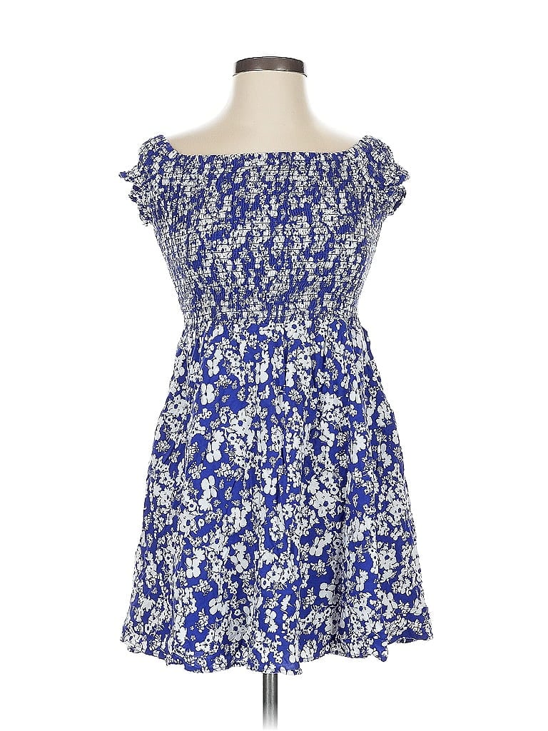Pre-owned Express Casual Dress In Blue