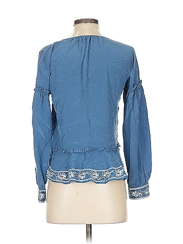 Parker Long Sleeve Silk Top (view 2)