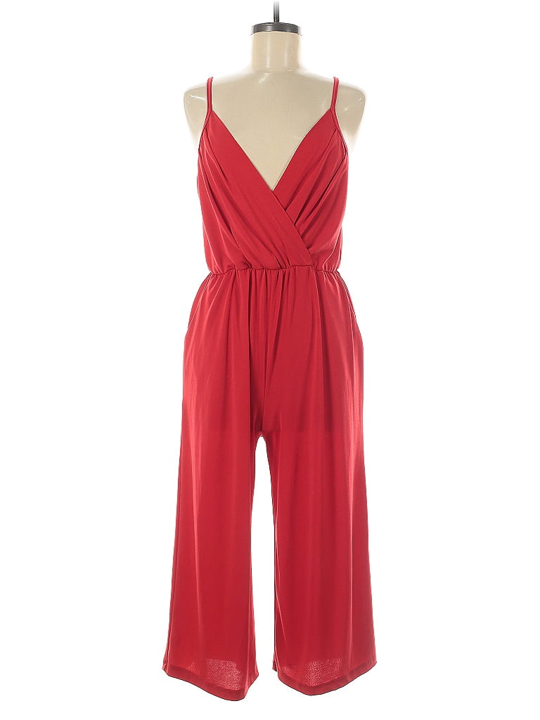 Gilli Solid Red Jumpsuit Size S 36 off ThredUp