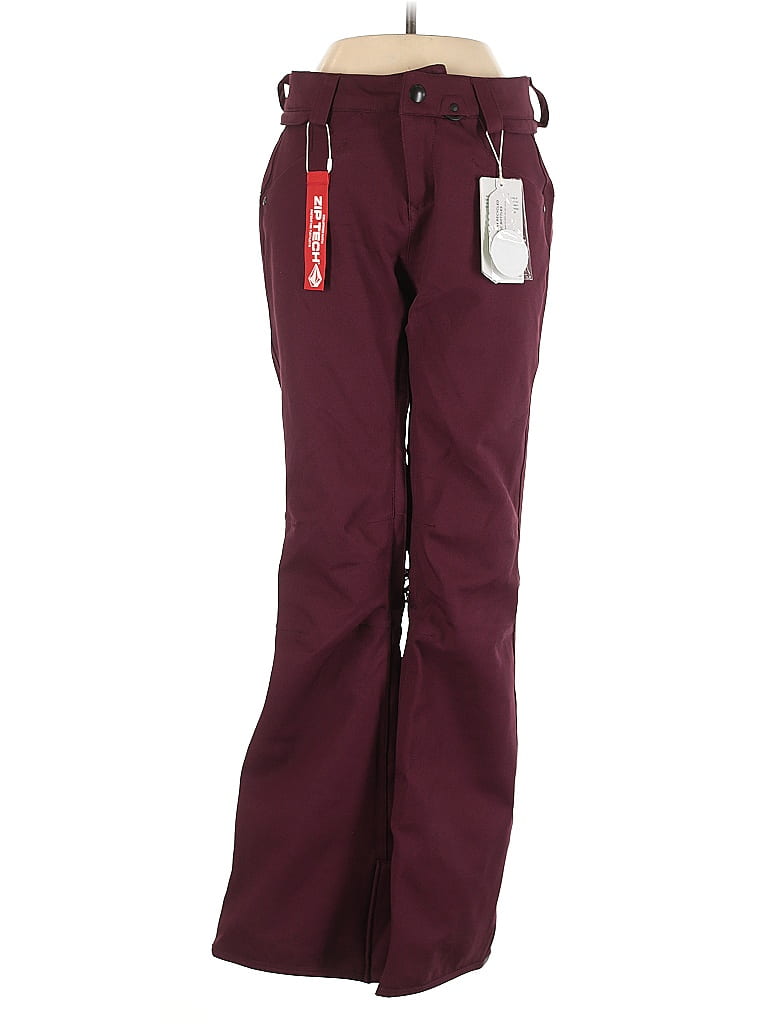 Volcom 100% Polyester Burgundy Casual Pants Size XS - photo 1